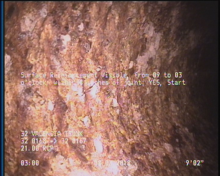 Surface Reinforcement Visible, from 09 to 03 o'clock, within 8 inches of joint: YES, Start