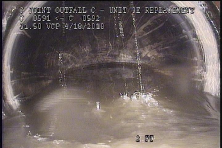 Survey Abandoned - VIEW OF THE UPLEG PIPE OF THE D/S SIPHON