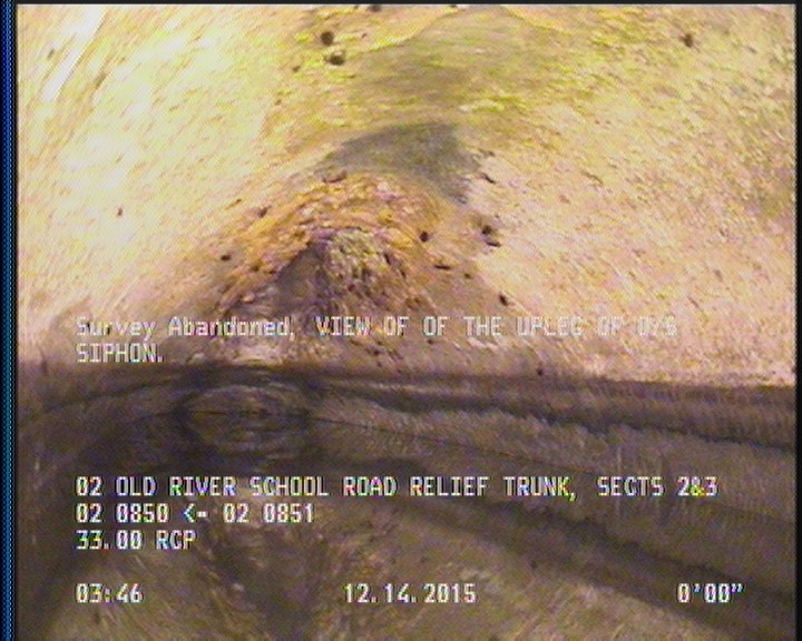 Survey Abandoned - VIEW OF OF THE UPLEG OF D/S SIPHON.