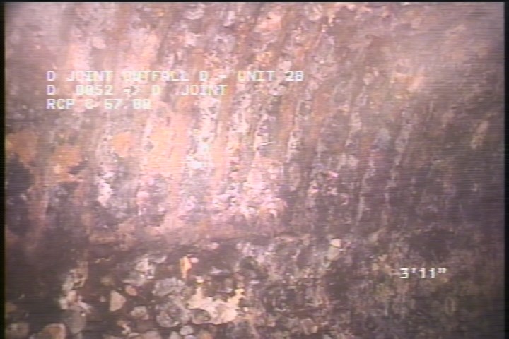 Surface Reinforcement Corroded, from 11 to 01 o'clock, within 8 inches of joint: NO - LONG & CIRCUM REBAR
