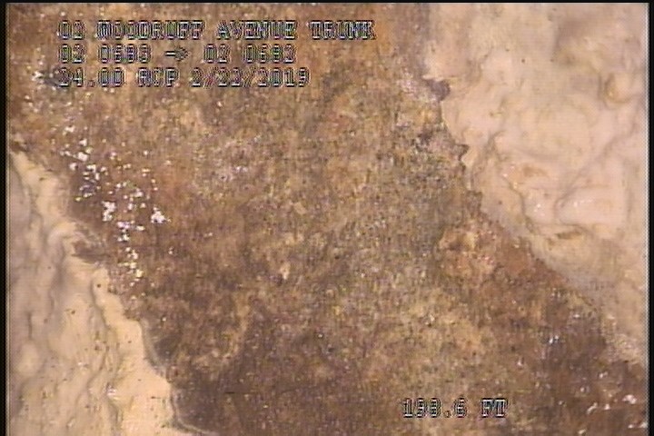 Surface Spalling, from 11 to 12 o'clock, within 8 inches of joint: NO - BLISTERING FLAKING CONCRETE