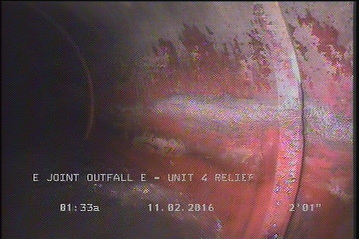 Deposits Attached Grease, 5 %of cross sectional area, from 04 to 08 o'clock, , within 8 inches of joint: YES, Start