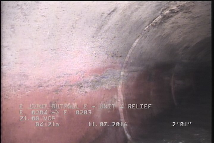 Deposits Attached Grease, 5 %of cross sectional area, from 03 to 09 o'clock, , within 8 inches of joint: YES, Start