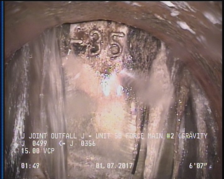 Upstream Manhole, Survey Ends - J 0356, STOP LOG