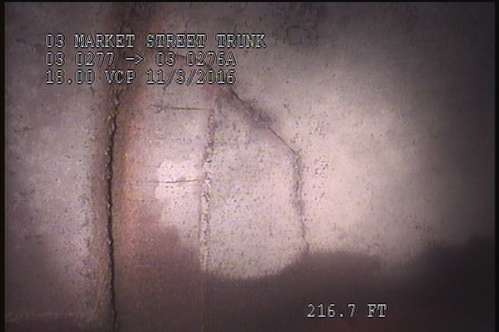 Crack Multiple, from 07 to 09 o'clock, within 8 inches of joint: YES