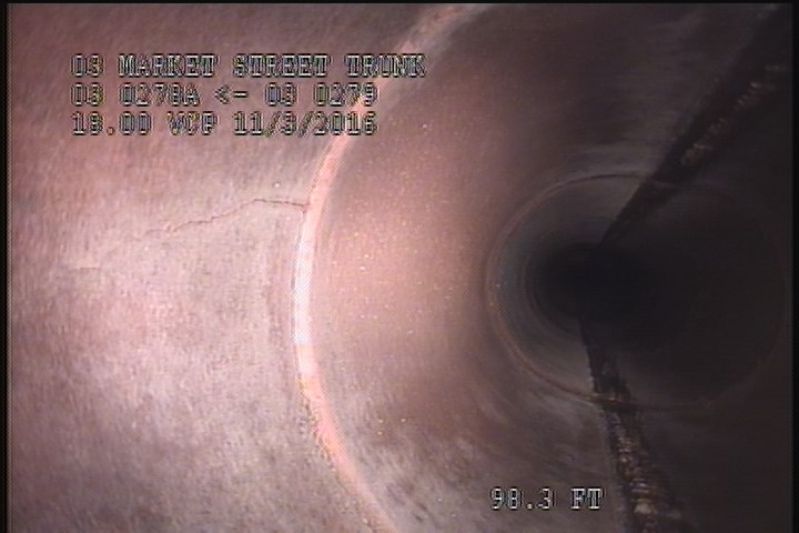 Crack Longitudinal, at 12 o'clock, within 8 inches of joint: YES