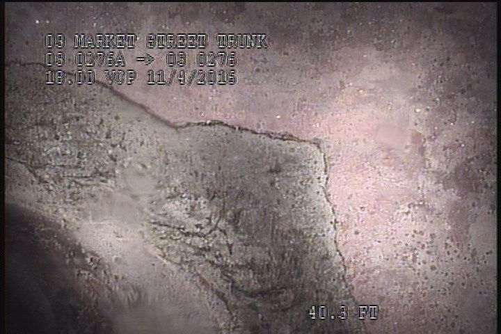 Tap Break-In Capped, at 10 o'clock, -, within 8 inches of joint: YES, 6"