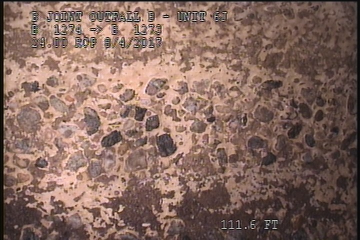 Surface Aggregate Projecting, from 08 to 04 o'clock, within 8 inches of joint: NO - SEVERE AGG