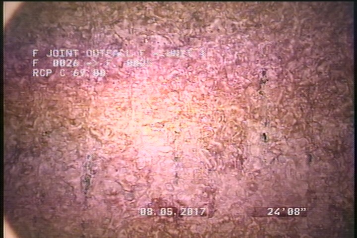 Surface Reinforcement Visible, from 11 to 01 o'clock, within 8 inches of joint: NO - CIRCUM REBAR UNDER MAG COAT
