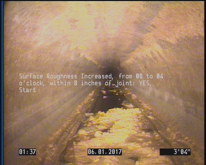 Surface Roughness Increased, from 08 to 04 o'clock, within 8 inches of joint: YES, Start