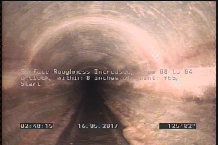 Surface Roughness Increased, from 08 to 04 o'clock, within 8 inches of joint: YES, Start