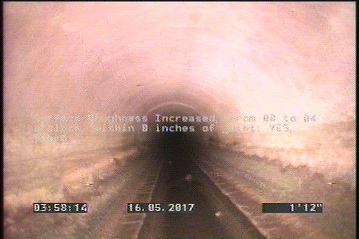 Surface Roughness Increased, from 08 to 04 o'clock, within 8 inches of joint: YES, Start