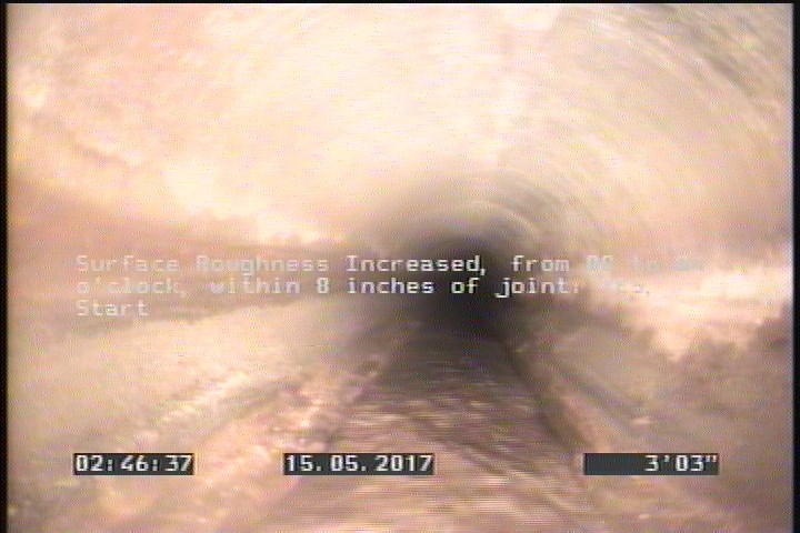 Surface Roughness Increased, from 08 to 04 o'clock, within 8 inches of joint: YES, Start
