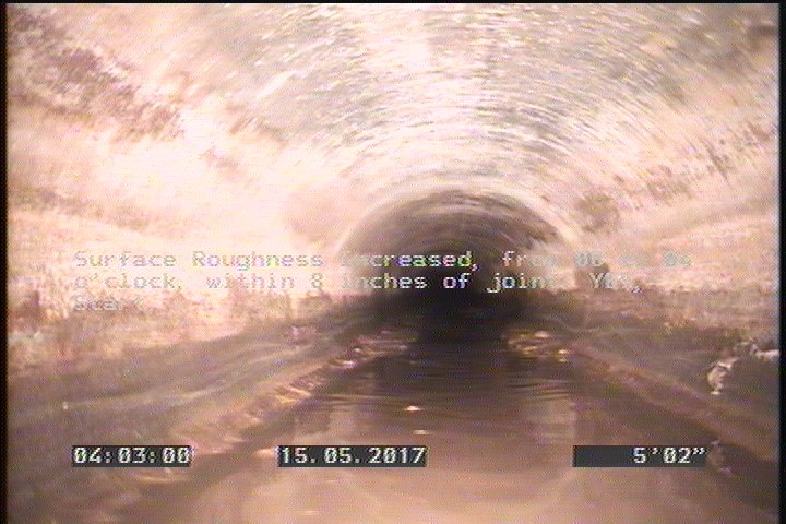 Surface Roughness Increased, from 08 to 04 o'clock, within 8 inches of joint: YES, Start