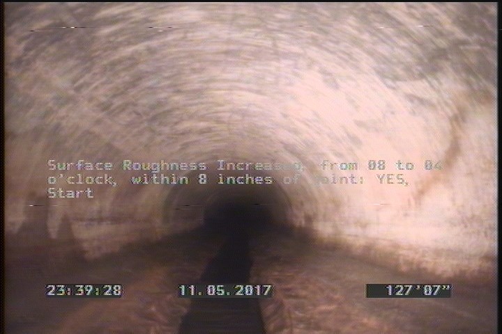 Surface Roughness Increased, from 08 to 04 o'clock, within 8 inches of joint: YES, Start