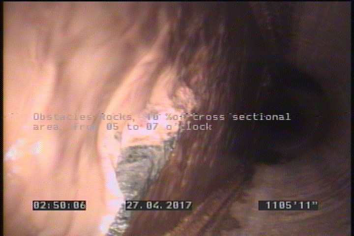 Obstacles Rocks, 10 %of cross sectional area, from 05 to 07 o'clock