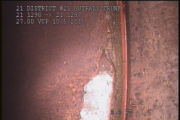 Surface Spalling, from 08 to 11 o'clock, within 8 inches of joint: YES - CORRISION AT JOINT