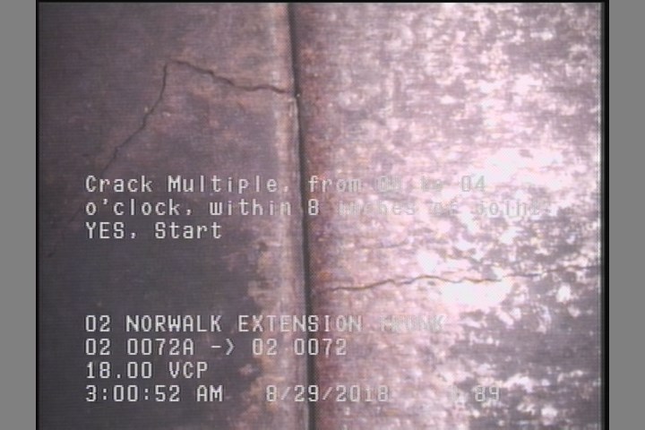Fracture Multiple, from 08 to 04 o'clock, within 8 inches of joint: YES, Start