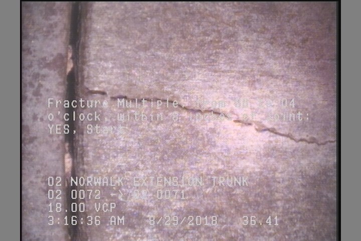 Fracture Multiple, from 08 to 04 o'clock, within 8 inches of joint: YES, Start