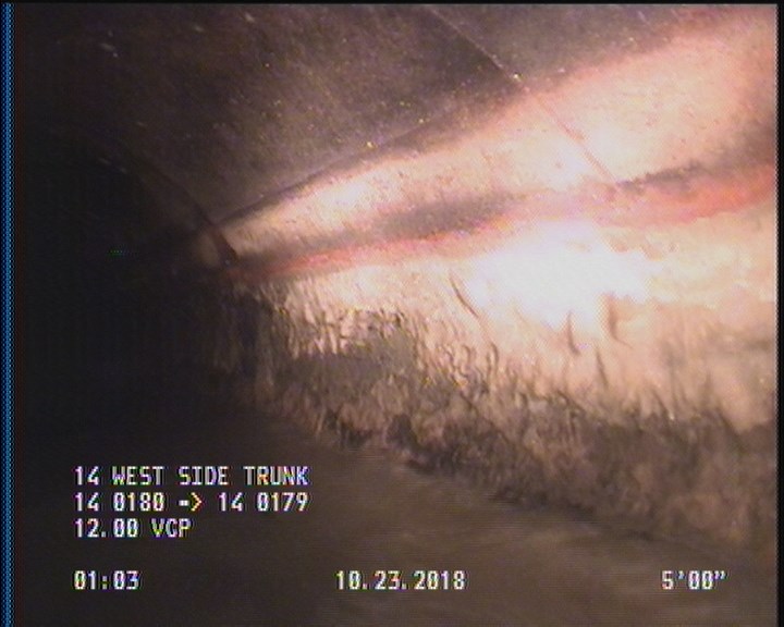 Deposits Attached Grease, 5 %of cross sectional area, from 03 to 09 o'clock, , within 8 inches of joint: YES, Start