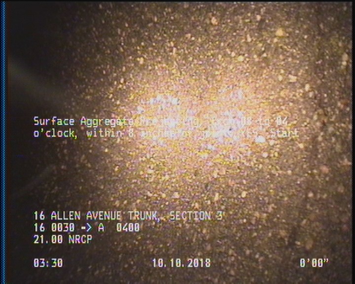 Surface Aggregate Projecting, from 08 to 04 o'clock, within 8 inches of joint: YES, Start