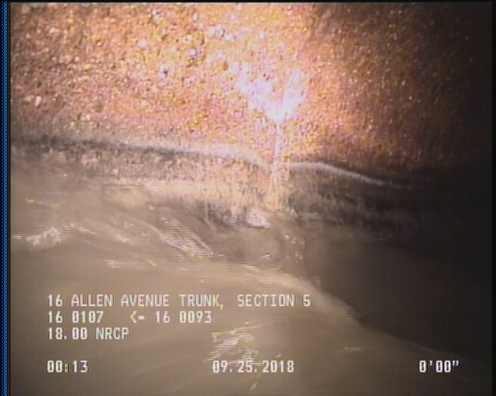 Deposits Attached Grease, 5 %of cross sectional area, from 04 to 08 o'clock, , within 8 inches of joint: YES, Start