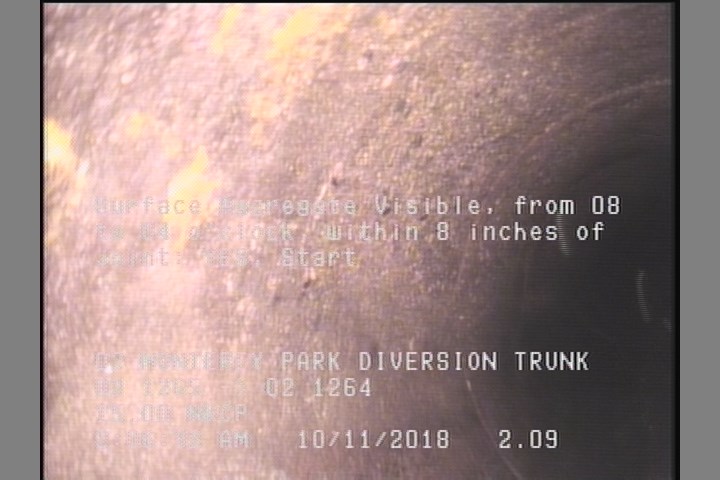 Surface Aggregate Visible, from 08 to 04 o'clock, within 8 inches of joint: YES, Start