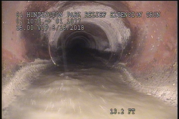 Upstream Manhole, Survey Begins - 8:35 AM