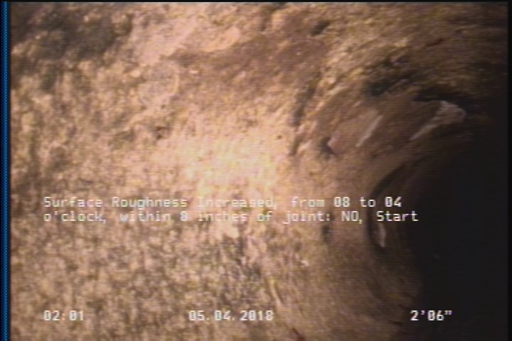 Surface Roughness Increased, from 08 to 04 o'clock, within 8 inches of joint: NO, Start