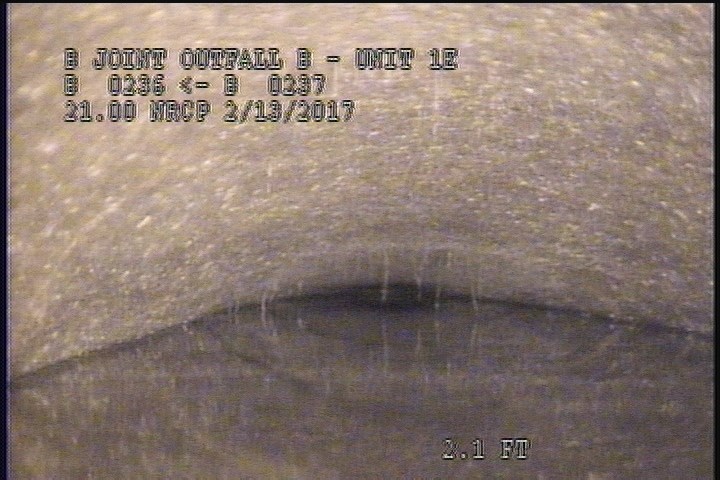 Survey Abandoned - VIEW OF THE UPLEG PIPE OF THE D/S SIPHON