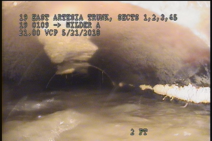 Deposits Attached Grease, 10 %of cross sectional area, from 10 to 02 o'clock, , within 8 inches of joint: YES, Start