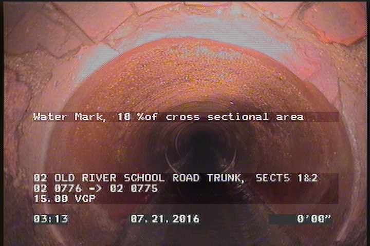 Water Mark, 10 %of cross sectional area