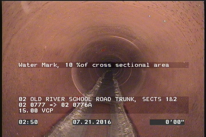 Water Mark, 10 %of cross sectional area