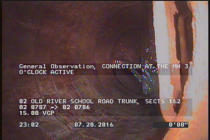 General Observation - CONNECTION AT THE MH 3 O'CLOCK ACTIVE