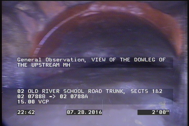 General Observation - VIEW OF THE DOWLEG OF THE UPSTREAM MH