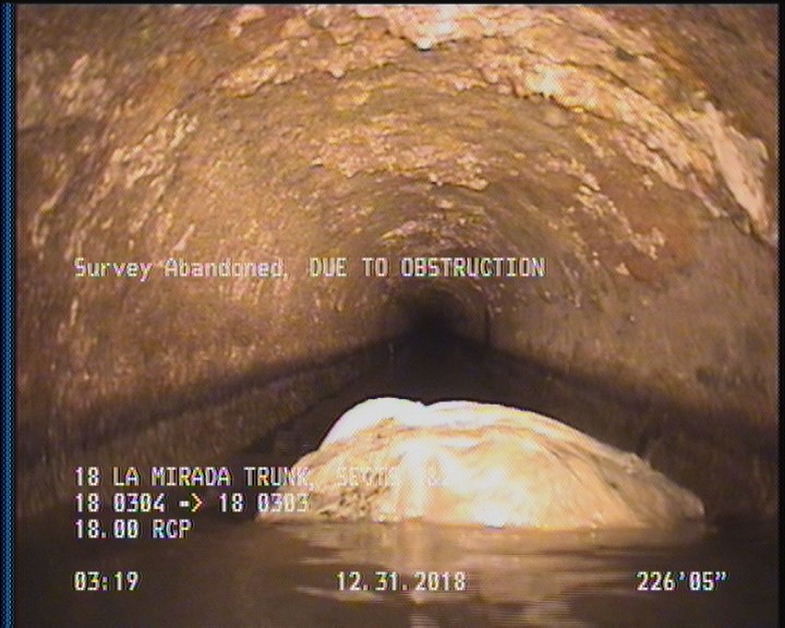 Survey Abandoned - DUE TO OBSTRUCTION