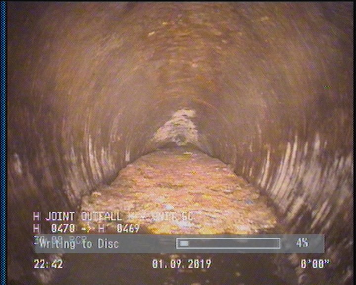 Survey Abandoned - VIEW OF DOWNLEG OF U/S SIPHON.