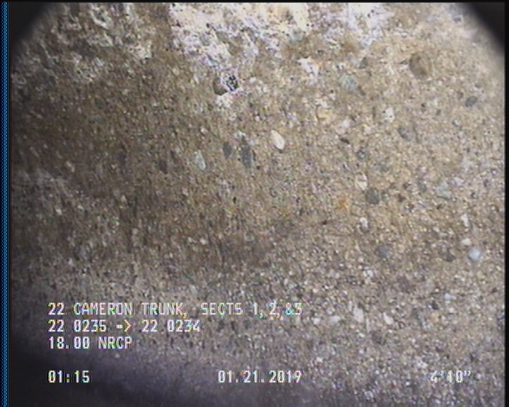 Surface Aggregate Projecting, from 08 to 04 o'clock, within 8 inches of joint: YES, Start