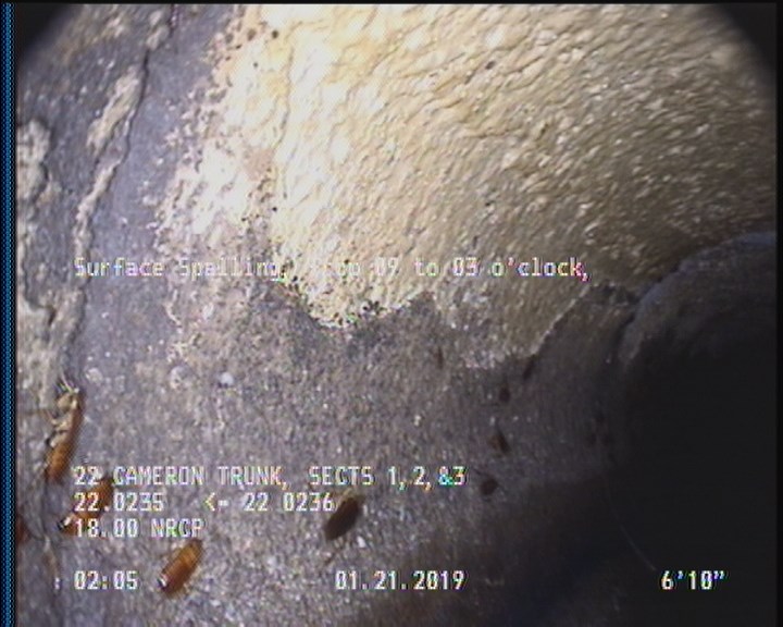 Surface Spalling, from 09 to 03 o'clock, within 8 inches of joint: YES, Start
