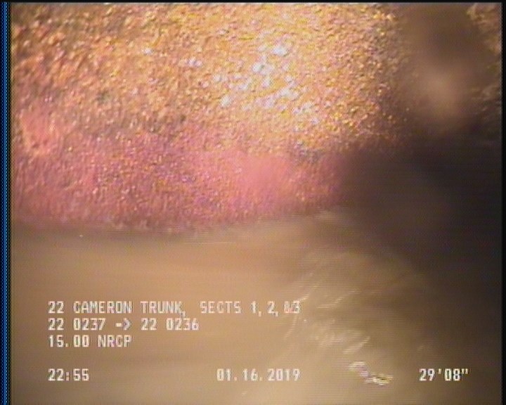 Deposits Attached Grease, 5 %of cross sectional area, from 03 to 09 o'clock, , within 8 inches of joint: YES, Start
