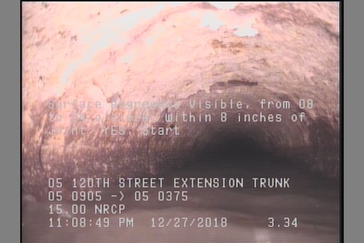 Surface Aggregate Visible, from 08 to 04 o'clock, within 8 inches of joint: YES, Start