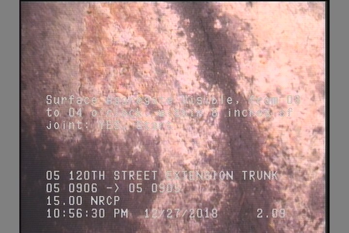 Surface Aggregate Visible, from 08 to 04 o'clock, within 8 inches of joint: YES, Start