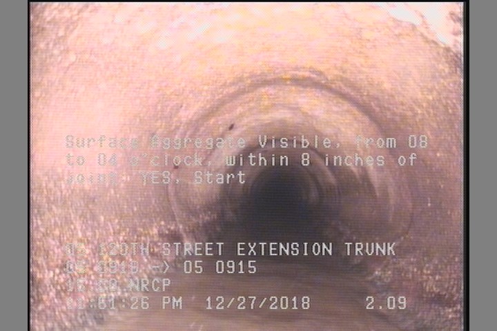 Surface Aggregate Visible, from 08 to 04 o'clock, within 8 inches of joint: YES, Start