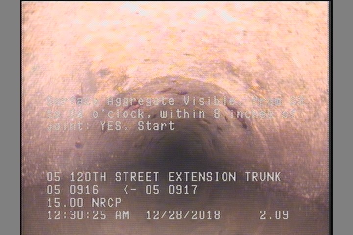 Surface Aggregate Visible, from 08 to 04 o'clock, within 8 inches of joint: YES, Start