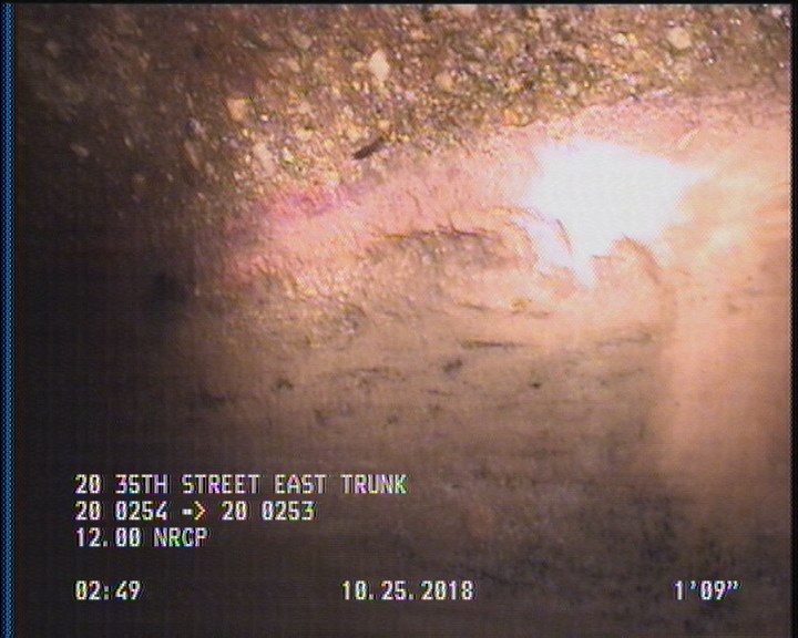Deposits Attached Grease, 5 %of cross sectional area, from 03 to 09 o'clock, , within 8 inches of joint: YES, Start