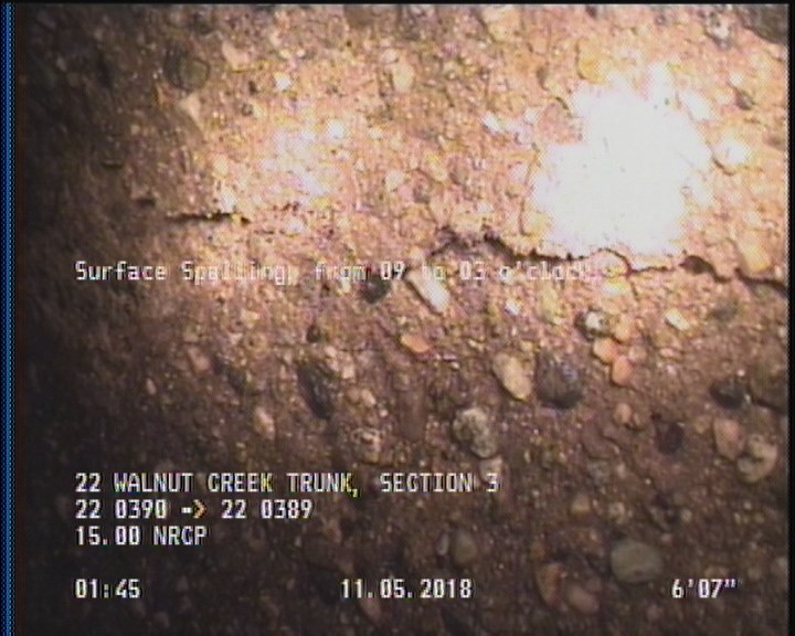 Surface Spalling, from 09 to 03 o'clock, within 8 inches of joint: YES, Start