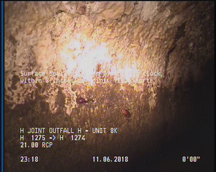 Surface Spalling, from 09 to 03 o'clock, within 8 inches of joint: YES, Start