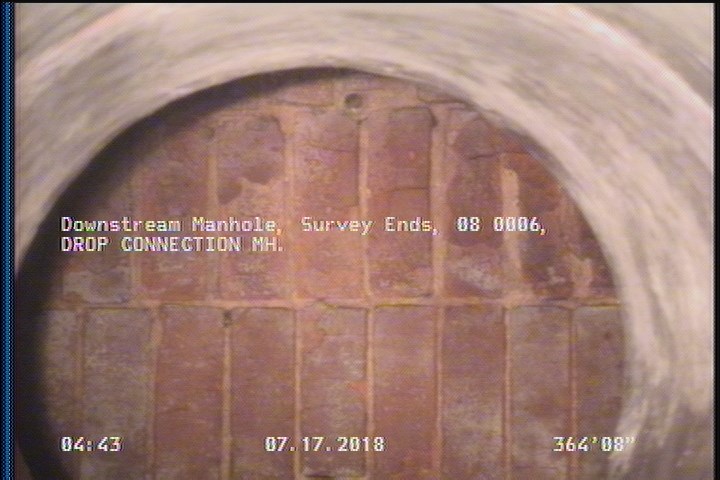Downstream Manhole, Survey Ends - 08 0006, DROP CONNECTION MH.