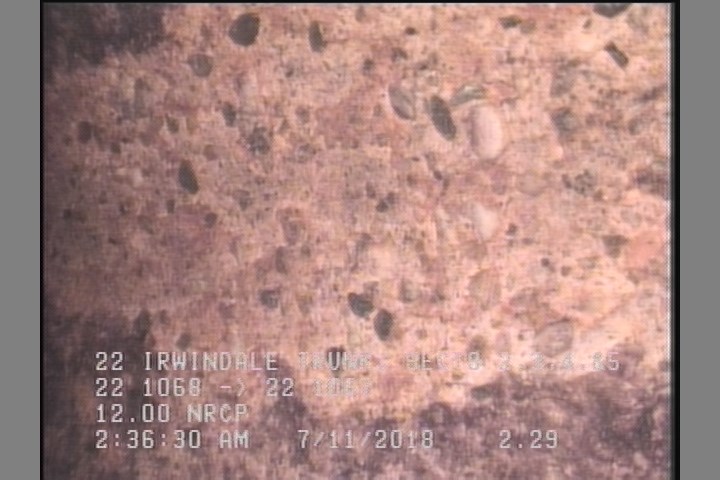Surface Aggregate Projecting, from 07 to 05 o'clock, within 8 inches of joint: YES, Start