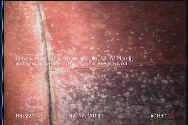 Crack Multiple, from 12 to 12 o'clock, within 8 inches of joint: YES, Start